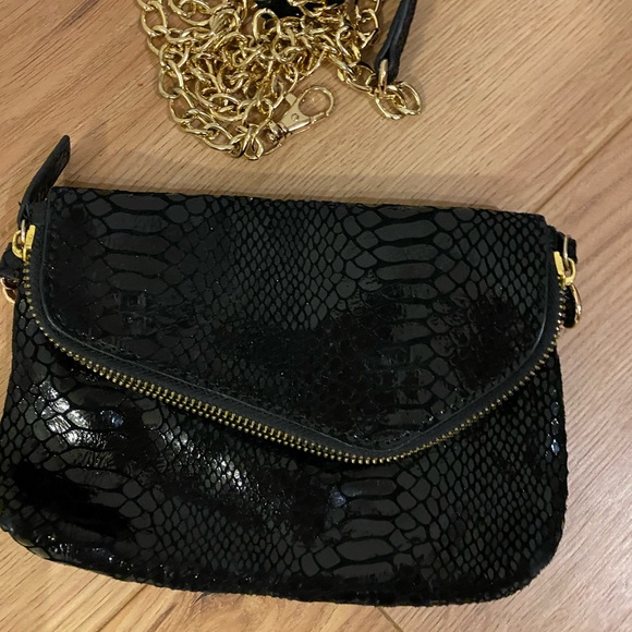 Black faux snake clutch - Picture 2 of 2